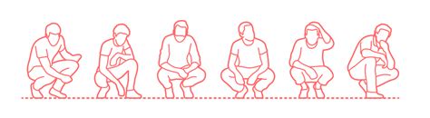 Crouching Down Crouching Pose Drawing Reference The Middle One Is