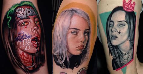 For her june 2021 british vogue cover, the your power singer posed in custom corsets that gave a. 13 Billie Eilish Tattoos for Bad Guys and Girls - Tattoo ...