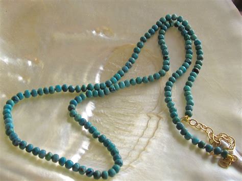 December Birthstone Turquoise Necklace Adjustable Solid 14k Gold Chain