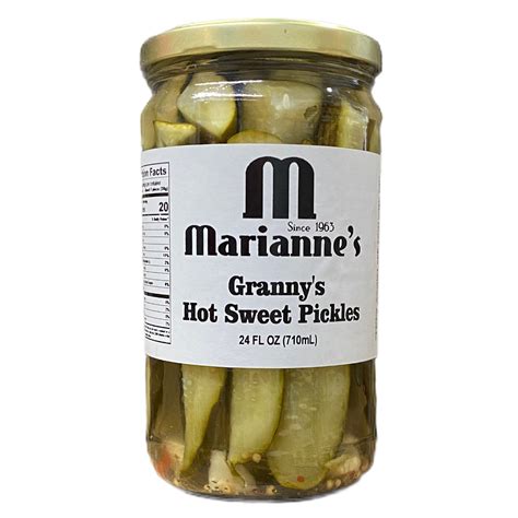 Granny S Hot Sweet Pickles 24 Oz 10 24 Marianne S Chocolates