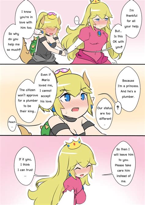 Bowsette And Princess Peach Mario And 1 More Drawn By Sesield Danbooru