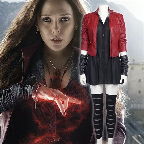 Movie Avengers Age Of Ultron Scarlet Witch Cosplay Cosplay Costume Custom Made Set High Quality