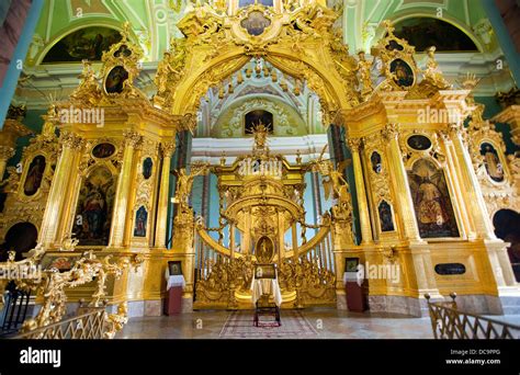Interior Of Saints Peter Paul Cathedral Stpetersburg Russia Stock