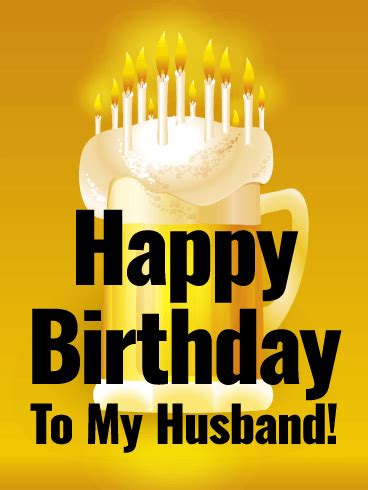 Greet your husband happy birthday in a romantic, funny or touching way with this huge collection of happy birthday wishes for husband, with images  a very happy birthday to the dearest man in my life! To my Wonderful Husband - Happy Birthday Card | Birthday ...