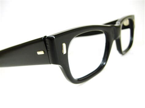Vintage 50s Thick Black Nerd Glasses By Vintage50seyewear On Etsy