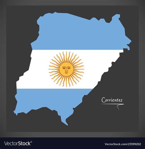 Corrientes Map Argentina With Argentinian Vector Image