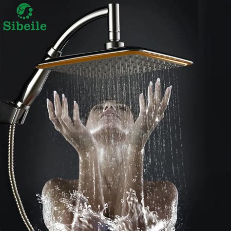 SBLE 8 Inch High Pressure Water Saving Shower Head Ultra Thin Stainless