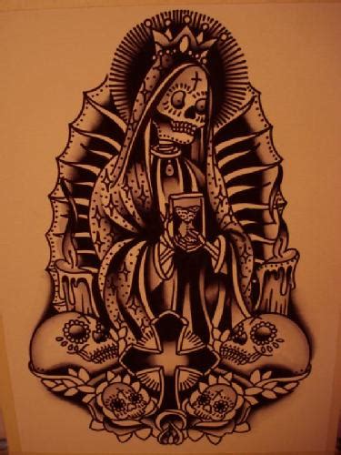 Santa Muerte Tattoos Various Elements Which Can Occur In These Tattoos