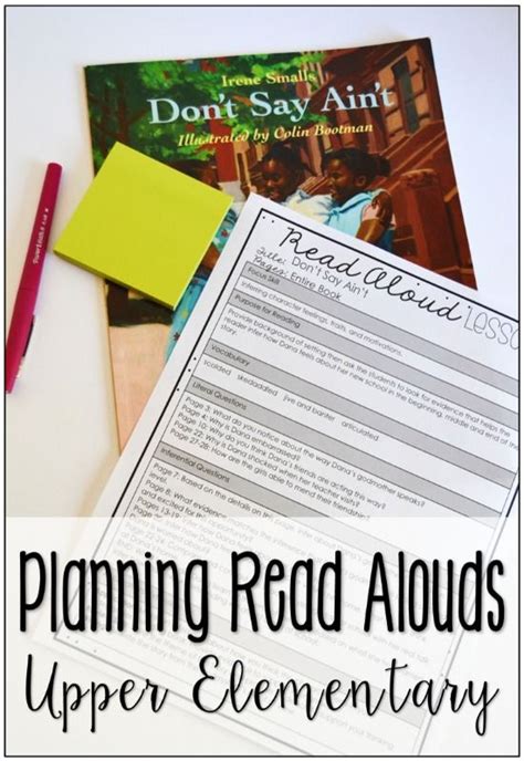 Planning Read Alouds In Upper Elementary Teaching With Jennifer