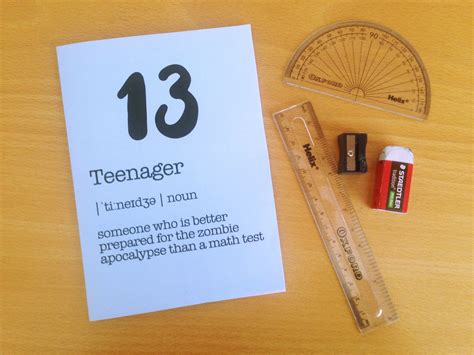 Printable Birthday Card 13th Birthday Card Teenager Birthday Card