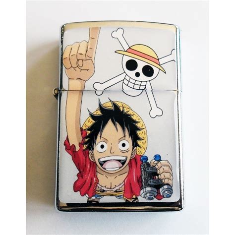 One Piece Luffy Japanese Manga Oil Windproof Flip Top Black