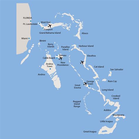 Map Of The Bahamas Bahamas Exuma