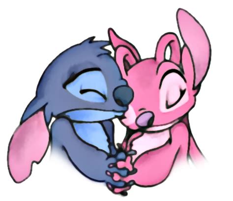 Stitch & Angel hugging - Lilo & Stitch Fan Art (8555671) - Fanpop