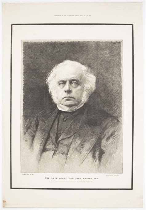 Portrait Of The Late Right Honourable John Bright 1811 1889 Member