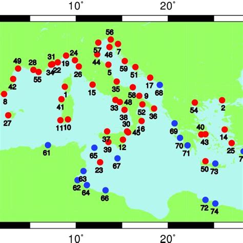 Distribution Of Tide Gauge Stations Along The Coasts Of The
