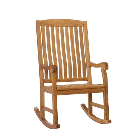 Best outdoor metal rocking chair : Southern Enterprises Teak Porch Rocker - Natural Oil ...