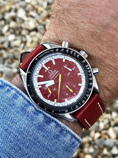 Maybe you would like to learn more about one of these? Omega Men's Michael Schumacher F1 Ferrari red Speedmaster Automatic reduce men's wristwatch ⌚️ ...