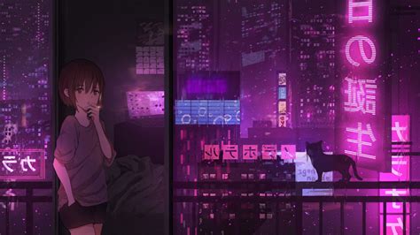 Neon Anime Cityscape Wallpapers Wallpaper Cave