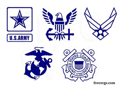 Svg Files For The Army Navy Air Force Marines And Coast Guard Vinyl