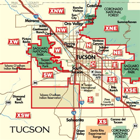 28 Zip Code Map Tucson Az Maps Database Source