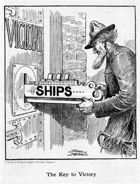 The Key To Victory Political Cartoon World War I C 1917