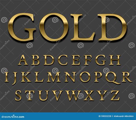 Gold Font Numbers And Letters Alphabet Typography Vector Golden Font