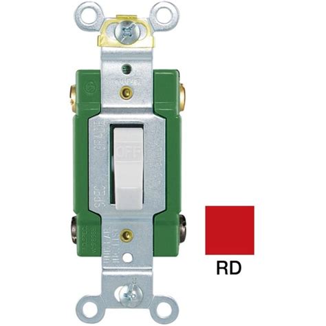 Eaton 30 Amp Double Pole Red Toggle Industrial Light Switch At