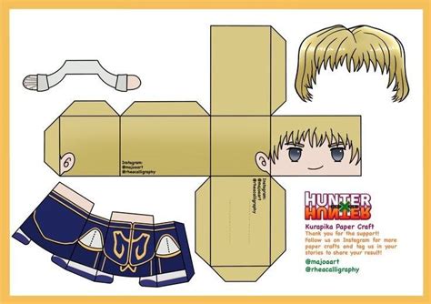 Kurapika Papercraft In 2021 Anime Crafts Anime Paper Paper Doll
