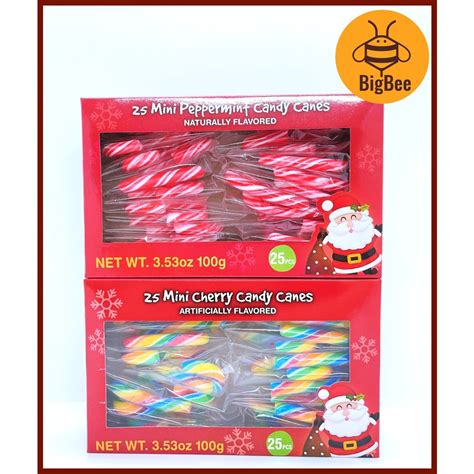 Mini Candy Canes 25pcsbox Peppermint Candy Canes Cherry Candy