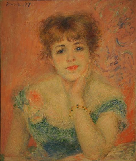Portrait Of The Actress Jeanne Samary Painting By Pierre Auguste Renoir