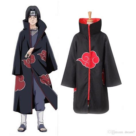Akatsuki Itachi Uchiha Robe Cloak Coat Anime Hokage Halloween Cosplay