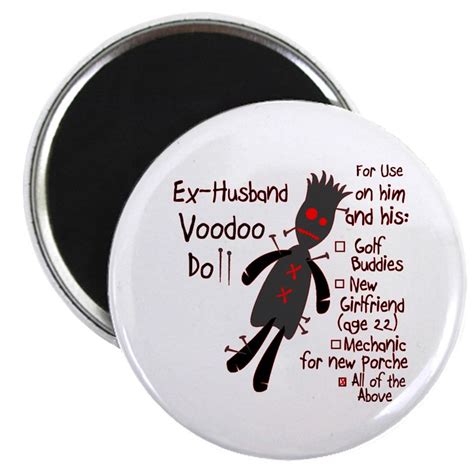 Ex Husband Voodoo Doll Round Magnet Ex Husband Voodoo Doll Magnet