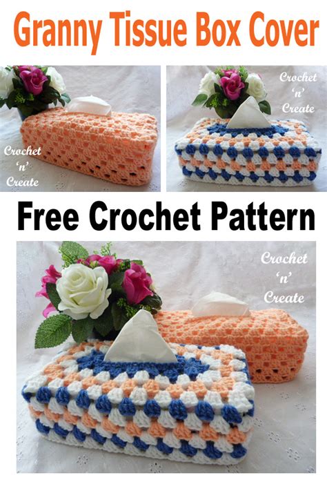 It is beautiful, it is therapeutic, it is creative. Crochet Granny Tissue Box Cover Free Pattern - Crochet 'n ...