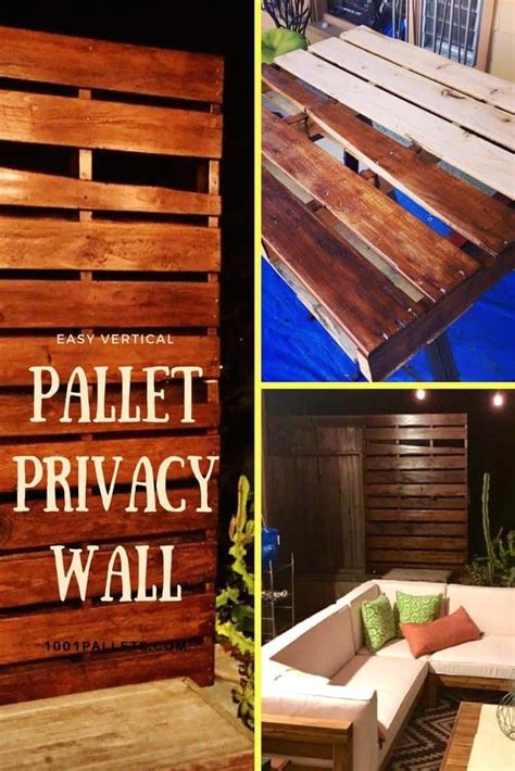 Vertical Pallet Privacy Wall For Our Garden 1001 Pallets Modern