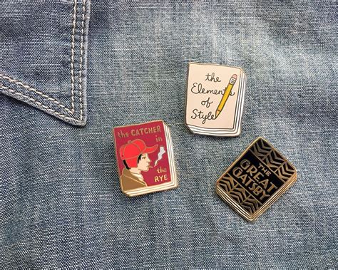Book Pin The Elements Of Style Book Pins Enamel Pins Book Badge