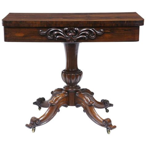 Early Victorian Carved Rosewood Tea Table At 1stdibs