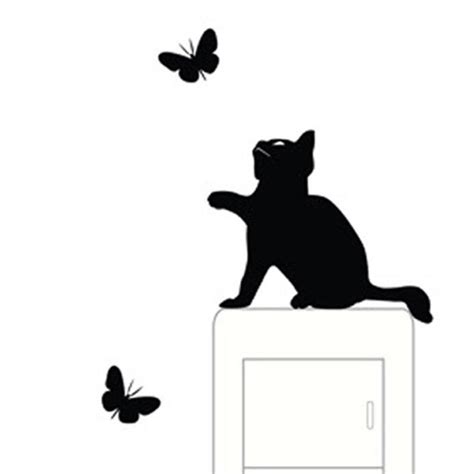 See more ideas about wall stickers, wall sticker, wall. Hot ! 1PC Switch Panel Sticker Removable Cute Lovely Black ...