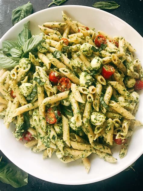 Spoon the spinach pesto into the chicken and pasta, and pour in the reserved pasta water. Creamy Pesto Pasta Recipe Vegetarian | Vegetarian Recipes