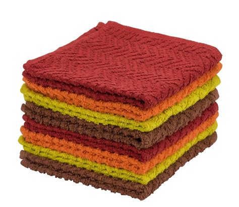 decorrack 8 pack kitchen dish towels 100 cotton 12 x 12 inch dish cloths perfect cleaning