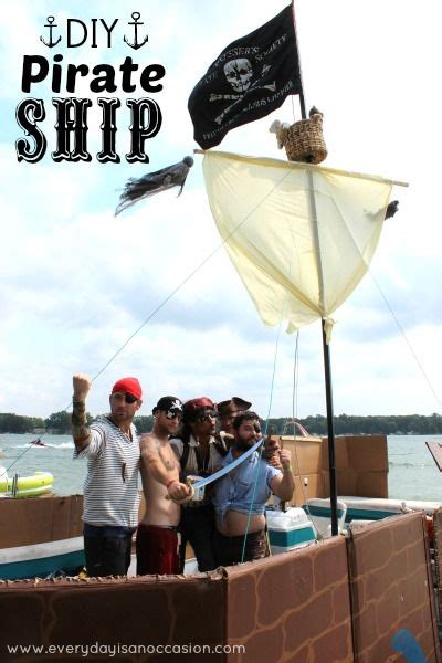 These fiberglass pirate boat come in distinct designs and shapes. DIY Pirate Ship - Every Day Is An Occasion | Boat parade ...