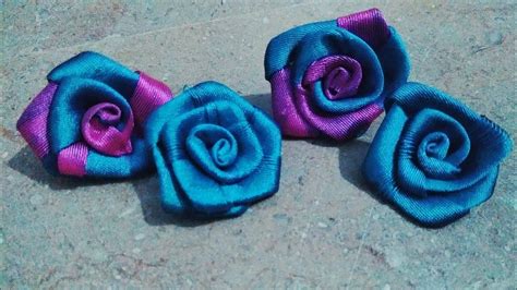 Diy Fabric Rose Trick Fabric Hacks How To Make Rose With Fabric Youtube