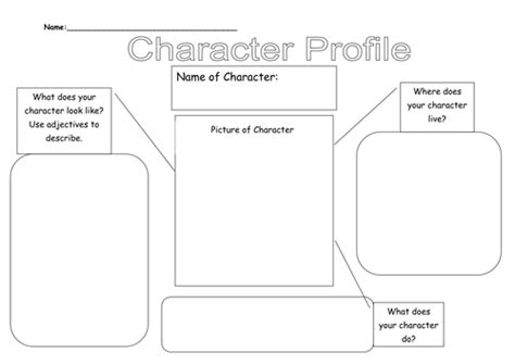 Character Profile By Lauraexplorer Teaching Resources Tes
