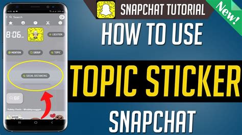 How To Use Snapchat Topic Sticker Snapchat Update 2020 Youtube