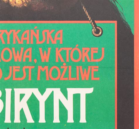 Labyrinth 1987 Polish B1 Film Poster Walkuski Orson And Welles