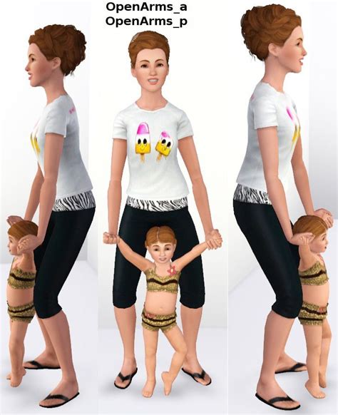 Mod The Sims Mother And Daughter Pose Pack Poses Toddler Poses