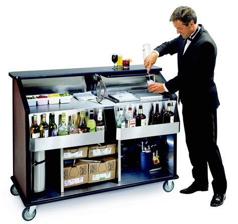 Mobile bars come in a variety of forms, from a plank resting on beer kegs with a table cloth over, to purpose built portable units and fully equipped trailers capable of pulling thousands of pints of beer an hour. Lakeside Manufacturing 889 Portable Bar | CKitchen.com