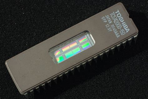 Erasing requires special equipment and can be done at a limited number of times. File:4Mbit EPROM Toshiba TC574200D (2).jpg - Wikimedia Commons