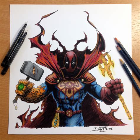 17 Heroes Combined Into One Pencil Drawing By Atomiccircus On Deviantart