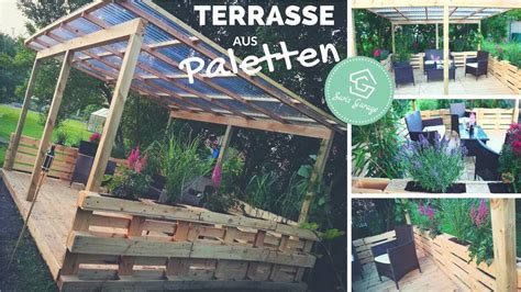 Dieses palettenbett projekt orientiert sich an dem prinzip aus wenig mehr zu machen. ᐅ Terrasse aus Paletten selber bauen | Palettenmöbel DIY
