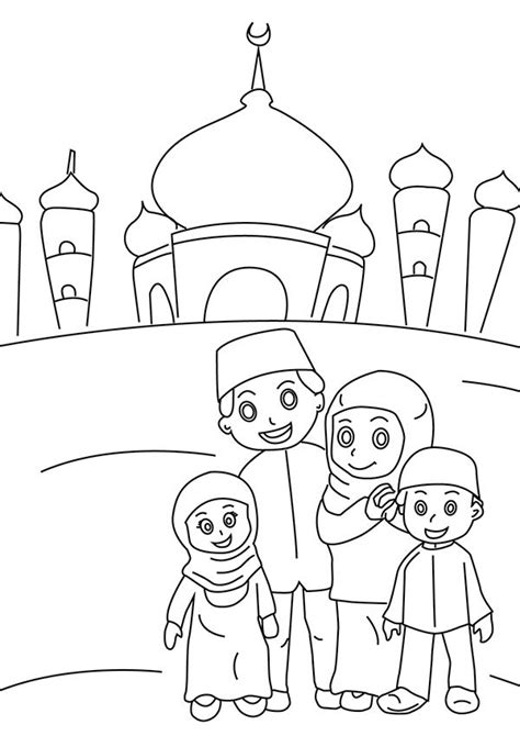 Mewarnai Gambar Masjid Tema Ramadhan Mewarnai Masjid Ukuran